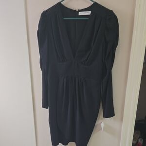 Amanda Uprichard Black Long Sleeve Dress